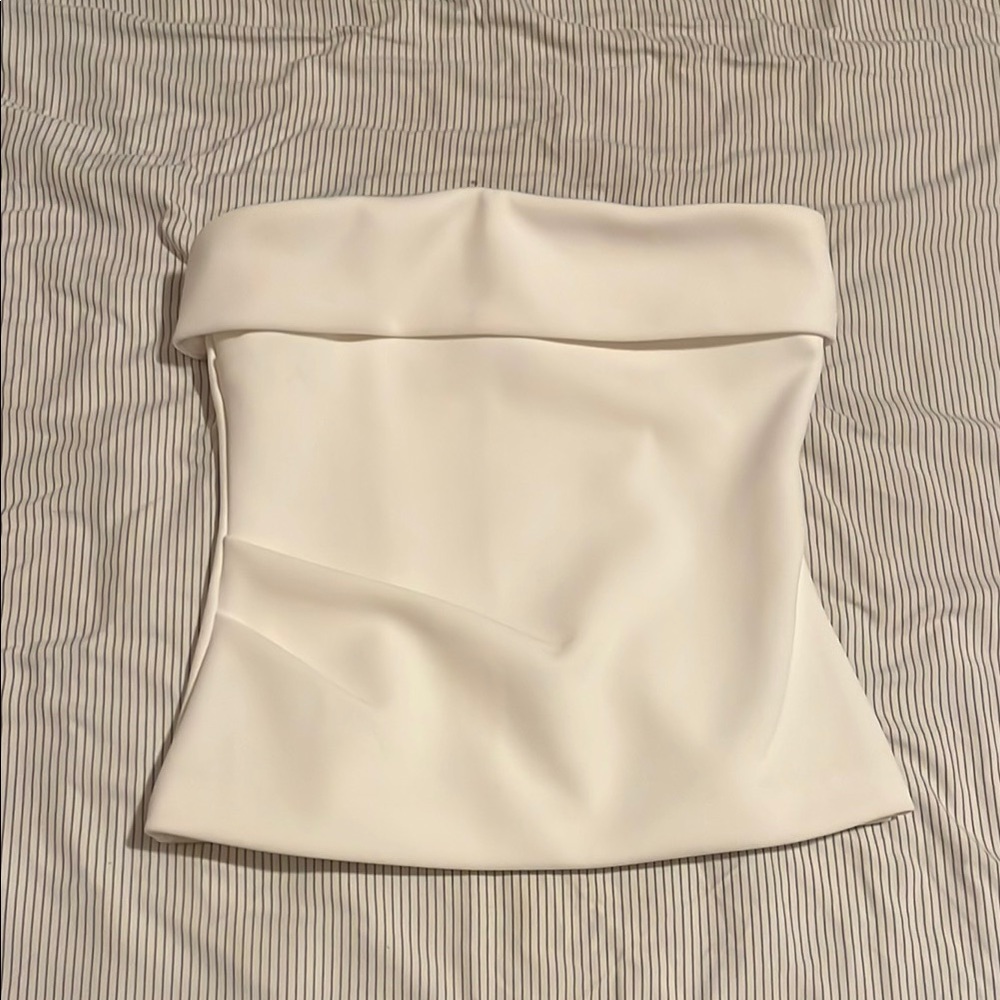 Aritzia White Strapless Top